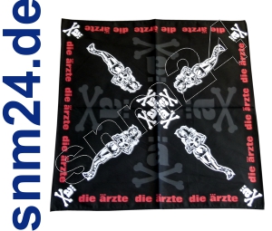DIE ÄRZTE - ä-Knochen Gwendoline Bandana Kopftuch - schwarz - NEU