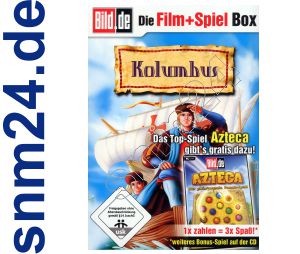 Azteca Match 3 Spiel + DVD Kolumbus (Zeichentrick) + Bonus - NEU