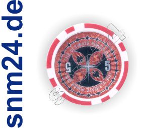 25x Poker-Chip THE ULTIMATE Wertaufdruck 5 Laser Metallkern 14,5gr. NEU