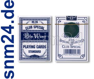 Pokerkarten Bin Wang Spielkarten Blau No.96 Standard Index (kleine Symbole) NEU