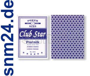Pokerkarten Piatnik Club Star Spielkarten No.1384 Jumbo Index BLAU - NEU