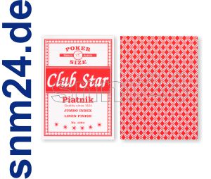 Pokerkarten Piatnik Club Star Spielkarten No.1384 Jumbo Index ROT - NEU